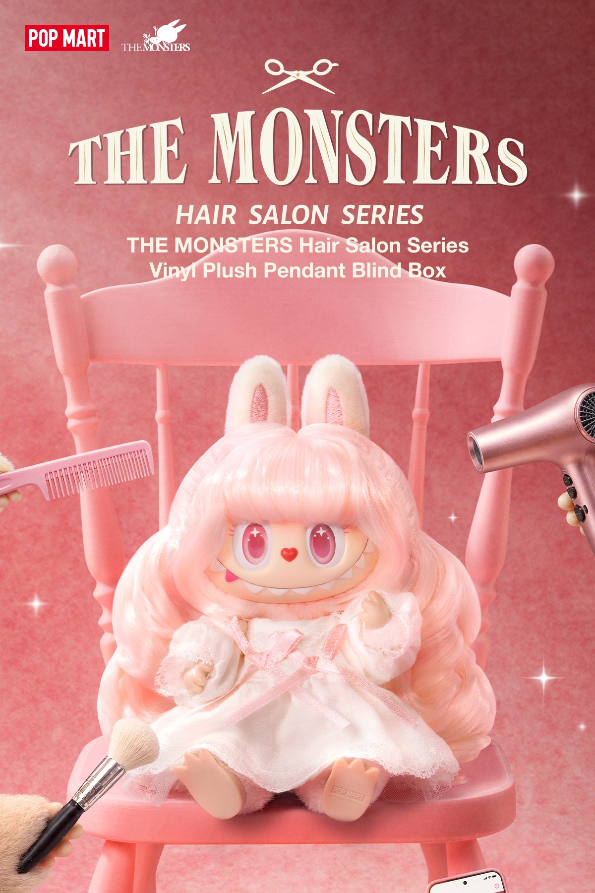 THE MONSTERS Hair Salon Series - Vinyl Plush Pendant Blind Box