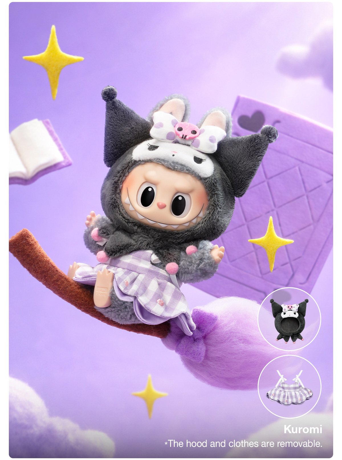 バット　THE MONSTERS × SANRIO THE MONSTERS × Hello Kitty and Friends Series-Vinyl Plush Pendant