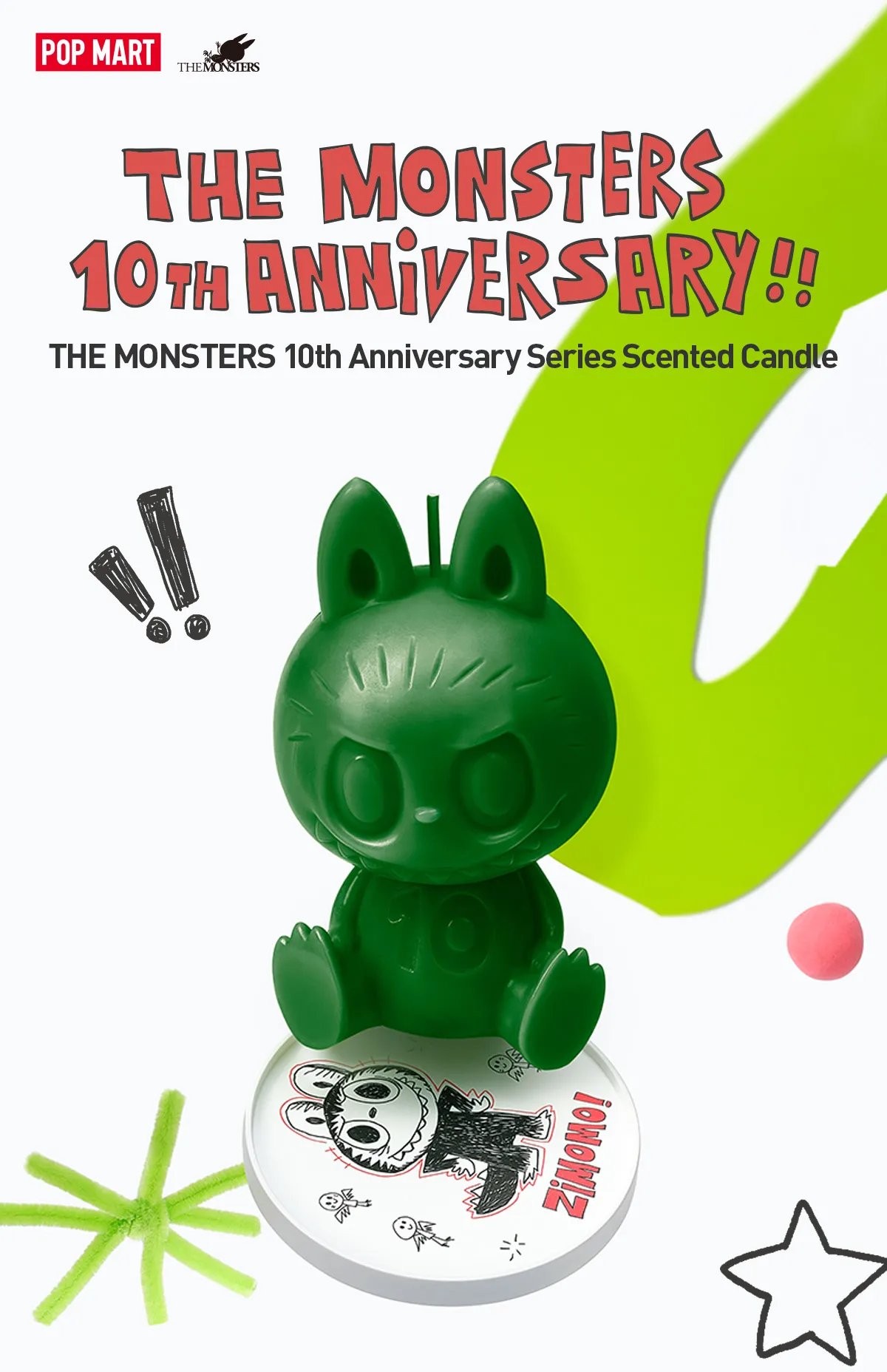 THE MONSTERS 10th Anniversary Series Scented Candle - POP MART