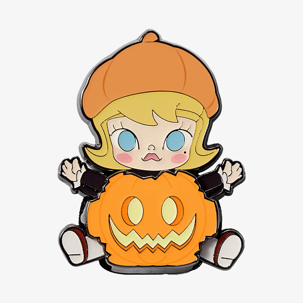 Happy Halloween Party Series- MOLLY Pumpkin Fridge Magnet Badge