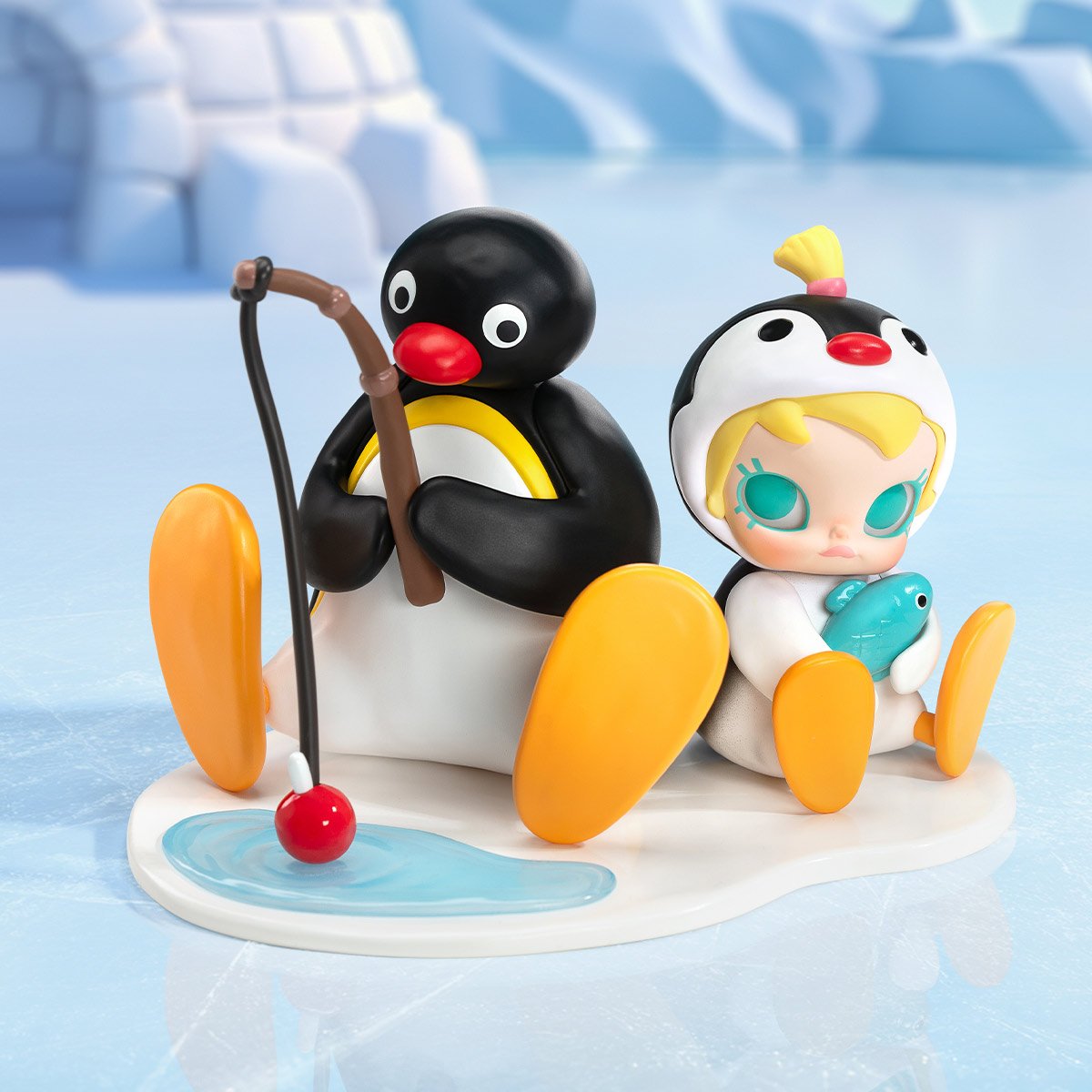 【新品未開封・希少】 POP MART Baby Molly × Pingu Baby Molly × PINGU Fishing Time Figure - POP MART Official
