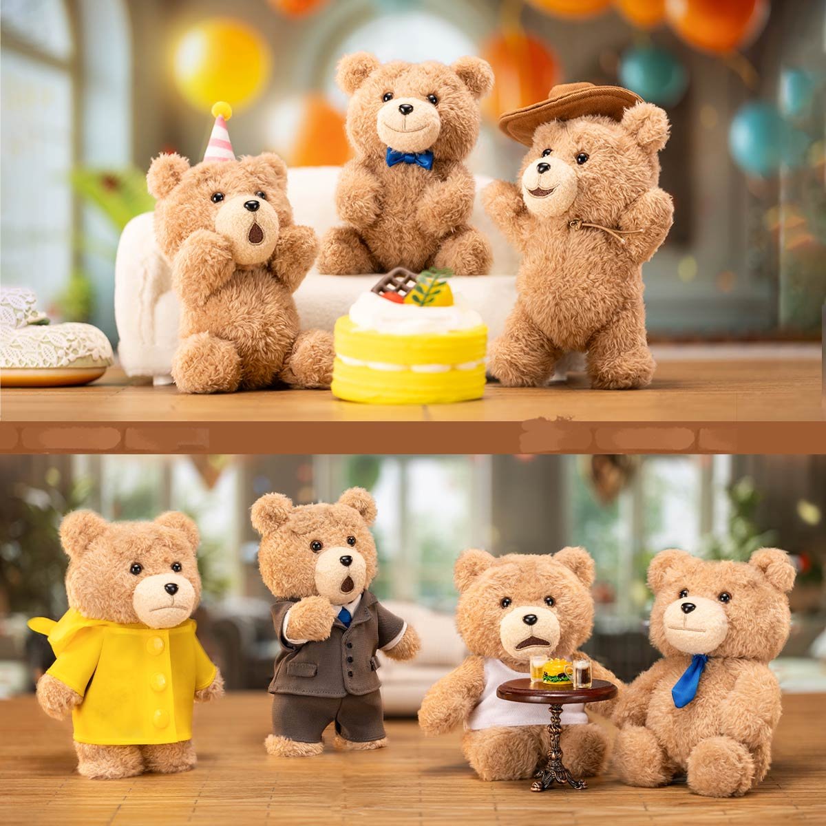 Ted2 Teddy Bear ぬいぐるみ pop mart Ted2 Teddy Bear Action Plush Pendant - POP MART Official