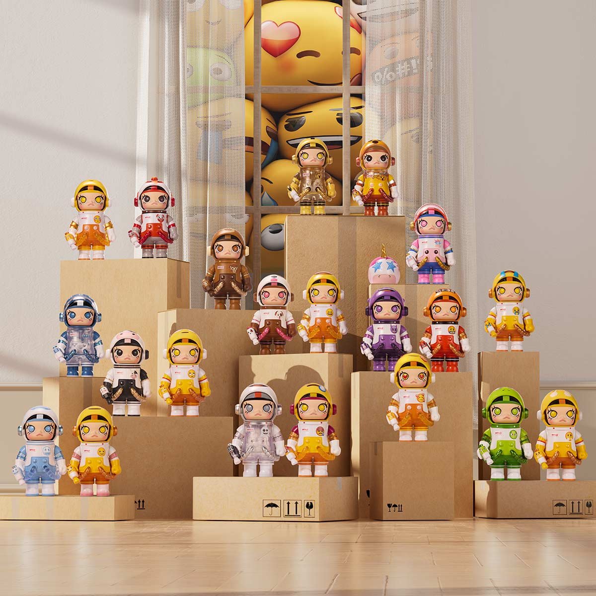 MEGA SPACE MOLLY 100% × emoji™ Series - POP MART Official