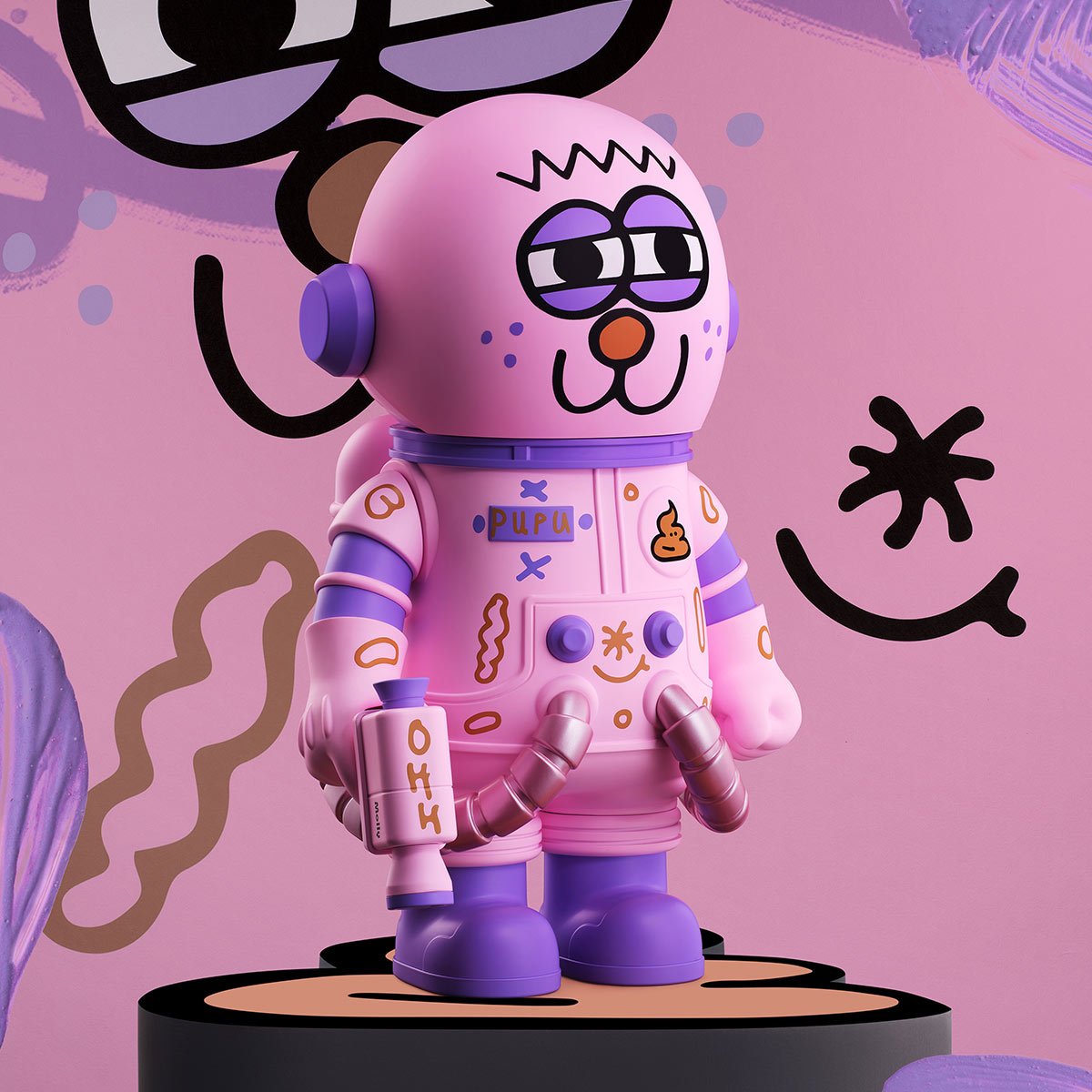MEGA SPACE MOLLY 400% JON BURGERMAN SPACE CADETS Series - POP MART