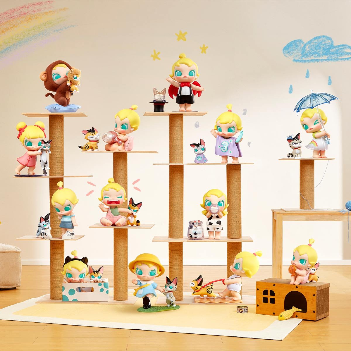Baby Molly & Baby Tabby Series Figures - POP MART Official