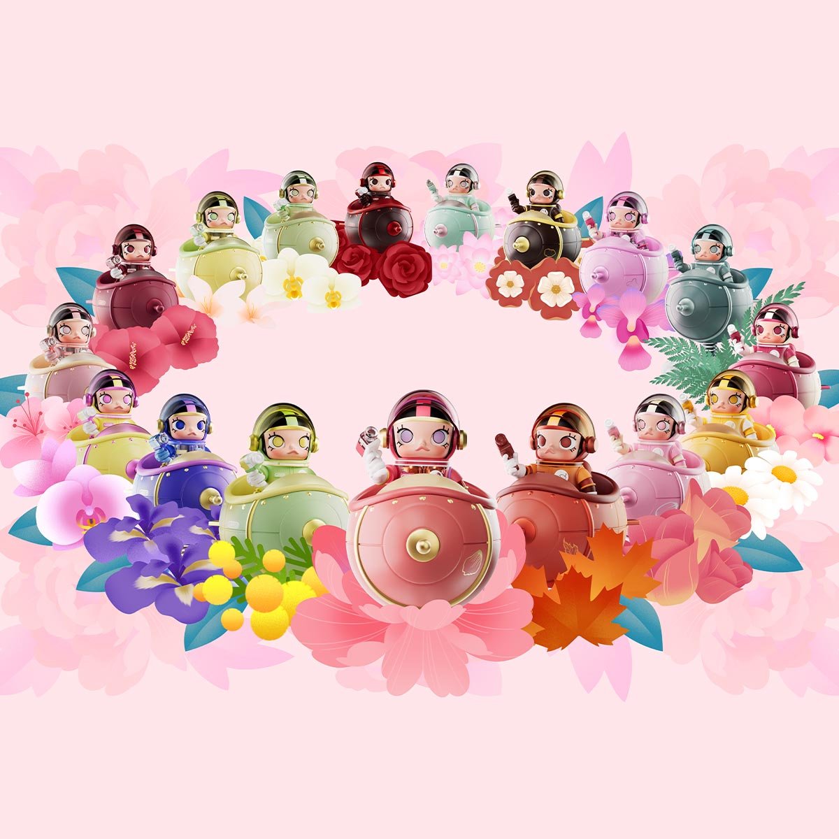 MEGA SPACE MOLLY 100% Blooming-Fleur de lys - POP MART Official