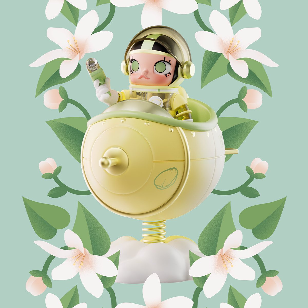 MEGA SPACE MOLLY 100% Blooming-Fleur de lys - POP MART Official