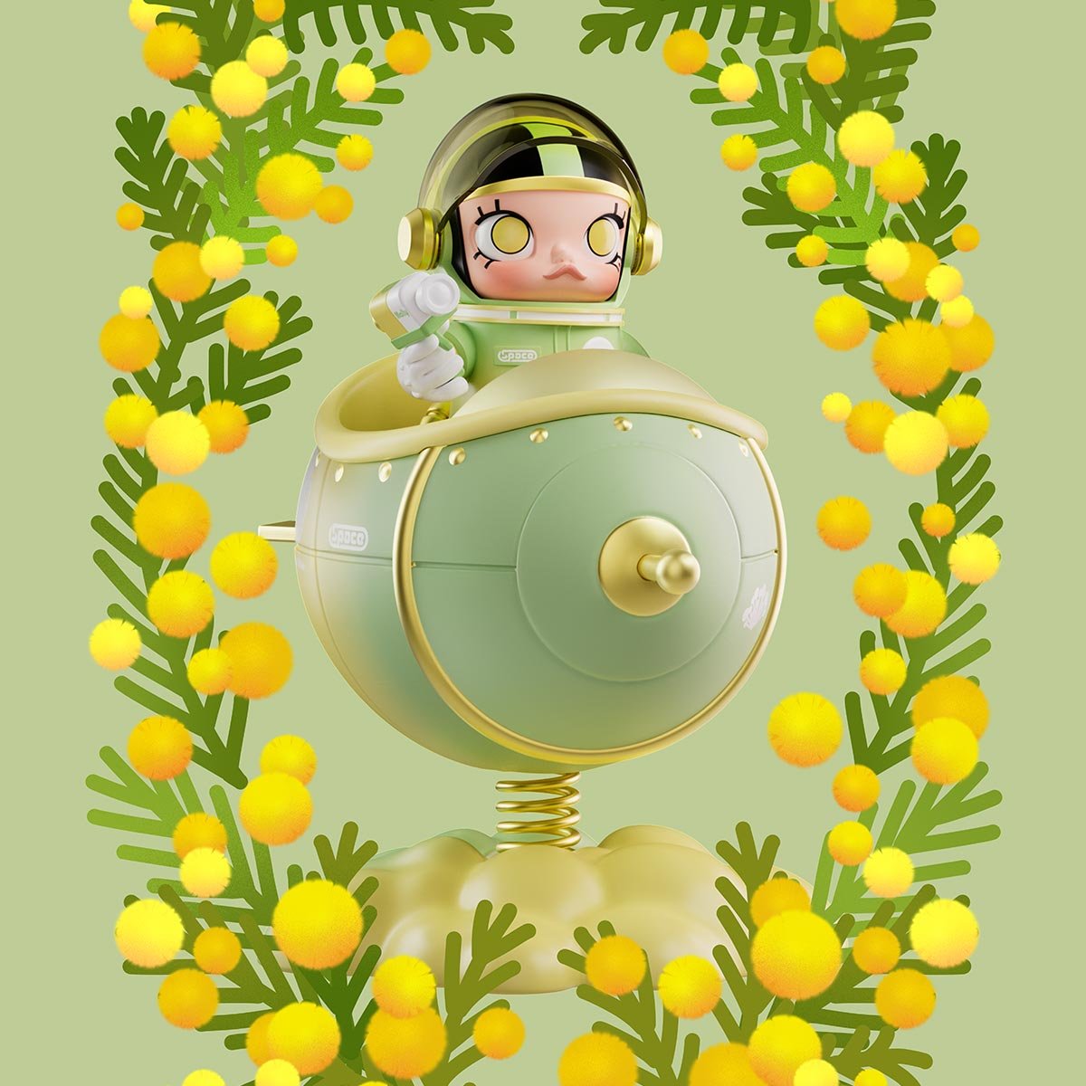 MEGA SPACE MOLLY 100% Blooming-Fleur de lys - POP MART Official