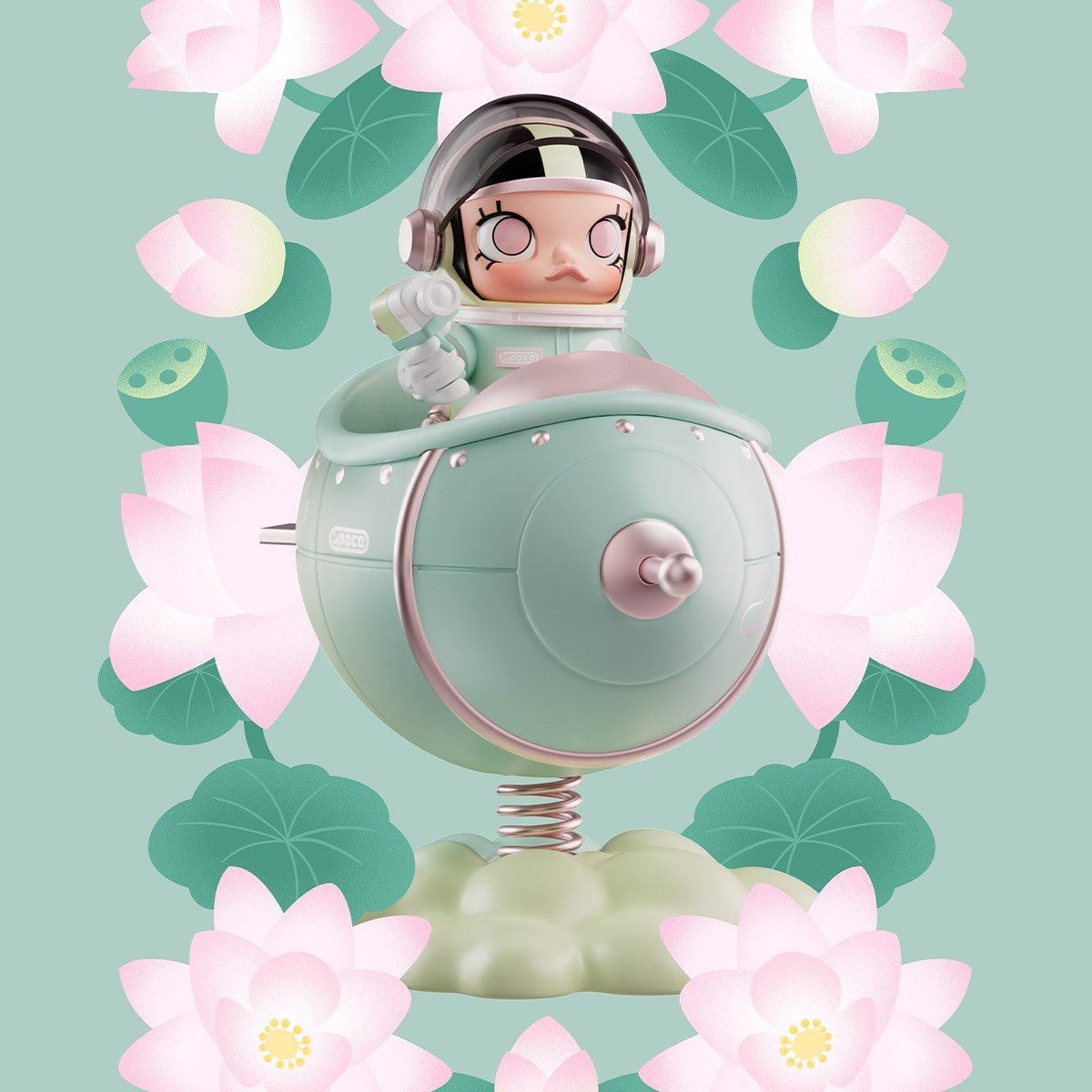 MEGA SPACE MOLLY 100% Blooming-Fleur de lys - POP MART Official