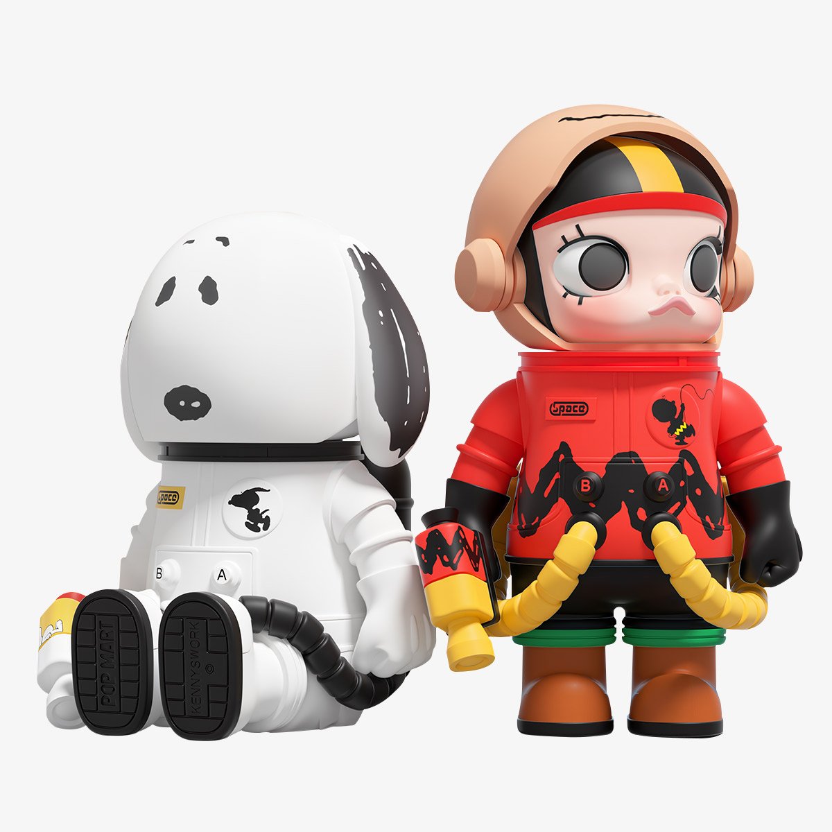 MEGA SPACE MOLLY 100% チャーリーブラウン＆スヌーピー MEGA SPACE MOLLY 100% Charlie Brown & Snoopy - POP MART Official
