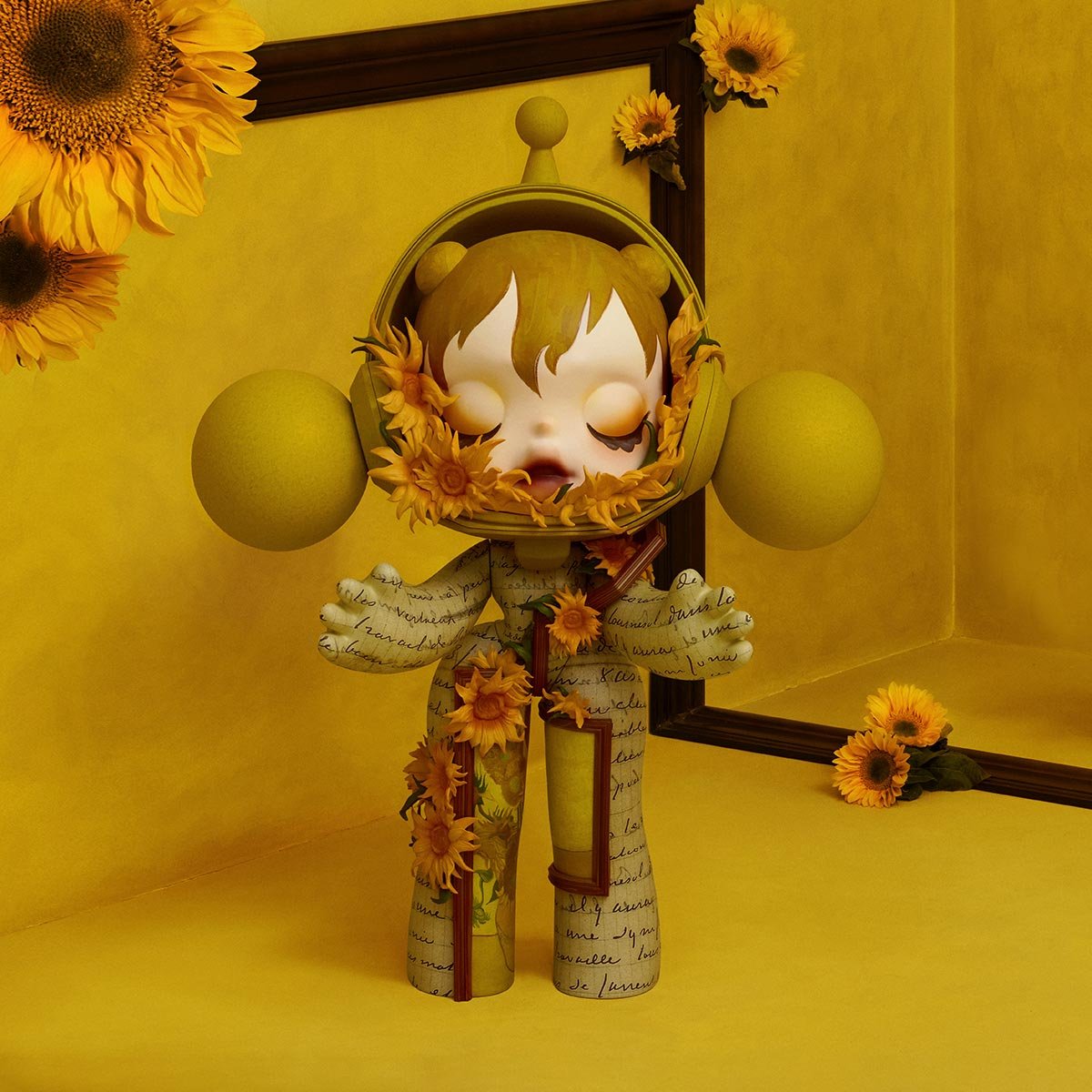 MEGA α SKULLPANDA 1000% Van Gogh Museum Sunflowers | POP MART Official