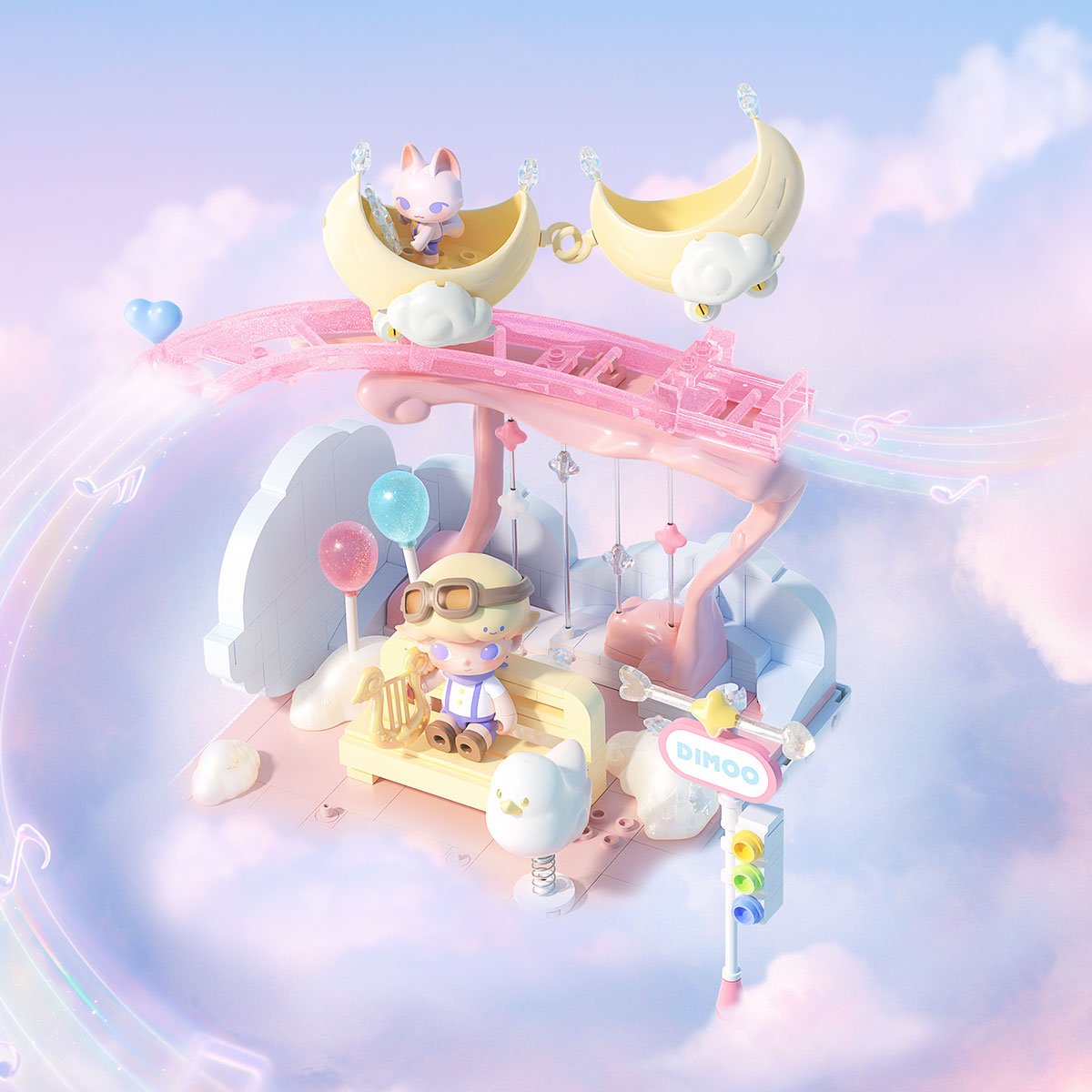 DIMOO Dream Melody シリーズブロックフィ ギュア 全セット DIMOO Dream Melody Series Blocks | POP MART Official