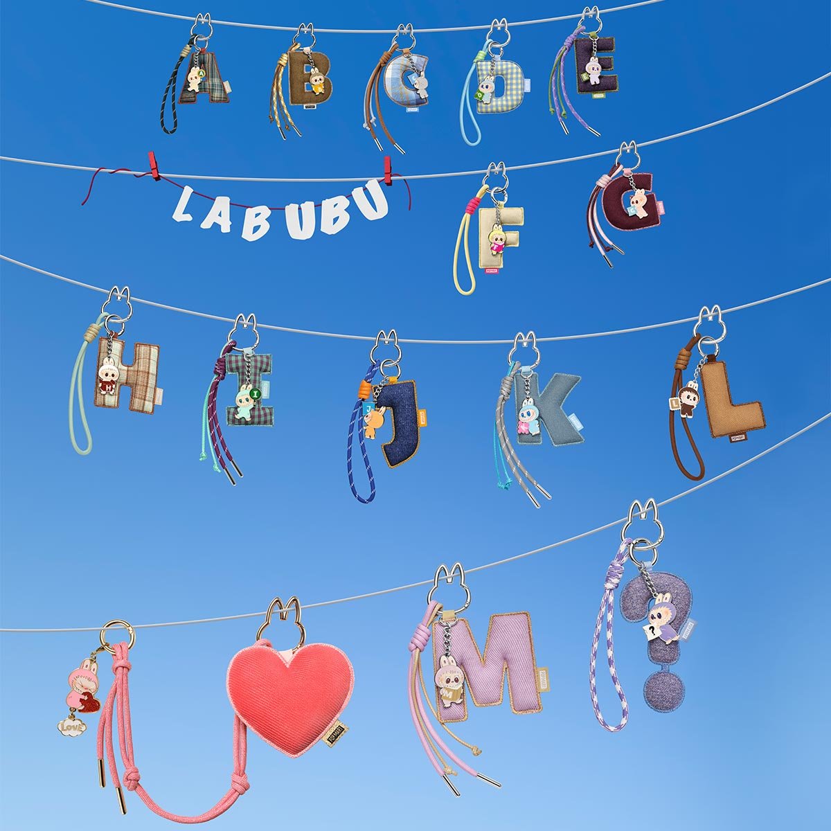 THE MONSTERS PIN FOR LOVE SERIES-Letter Pendant Blind Box (N-Z