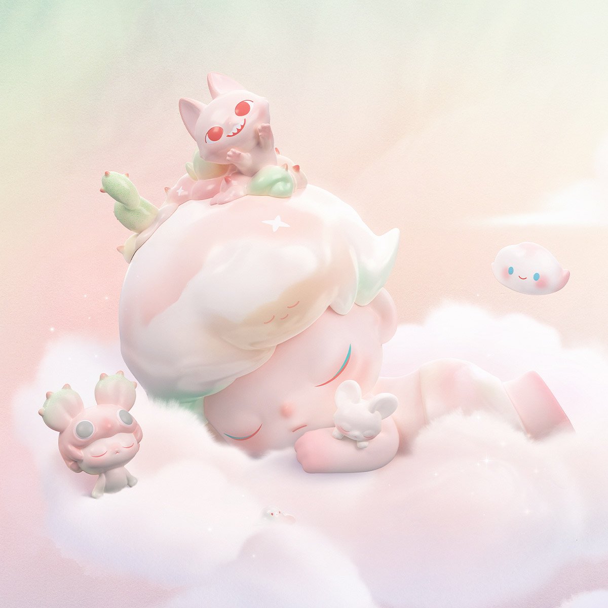 ぬいぐるみ MEGA JUST DIMOO 400% Dreaming of You MEGA JUST DIMOO 400% Dreaming of You - POP MART Official