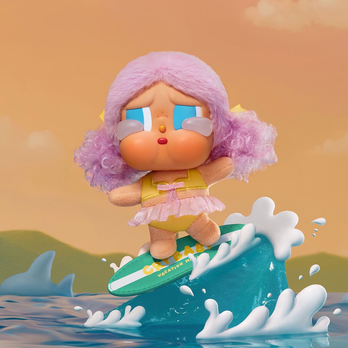 CRYBABY Vacation Mode On Series-Vinyl Plush Pendant Blind Box