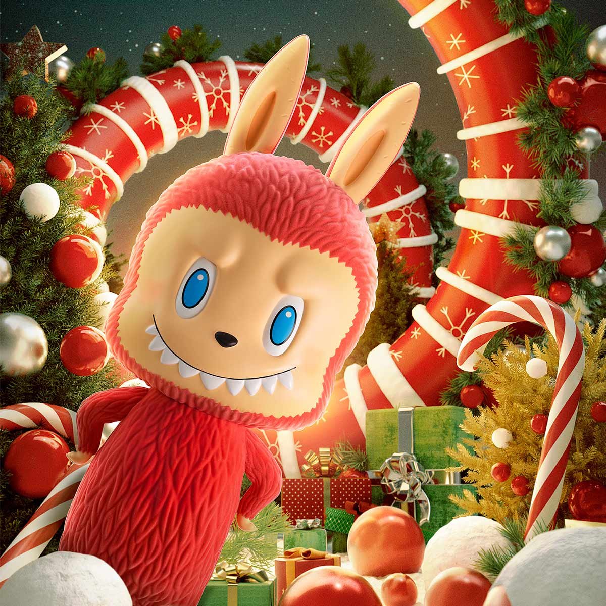 MEGA LABUBU TEC 1000% Winter Holiday | POP MART Official