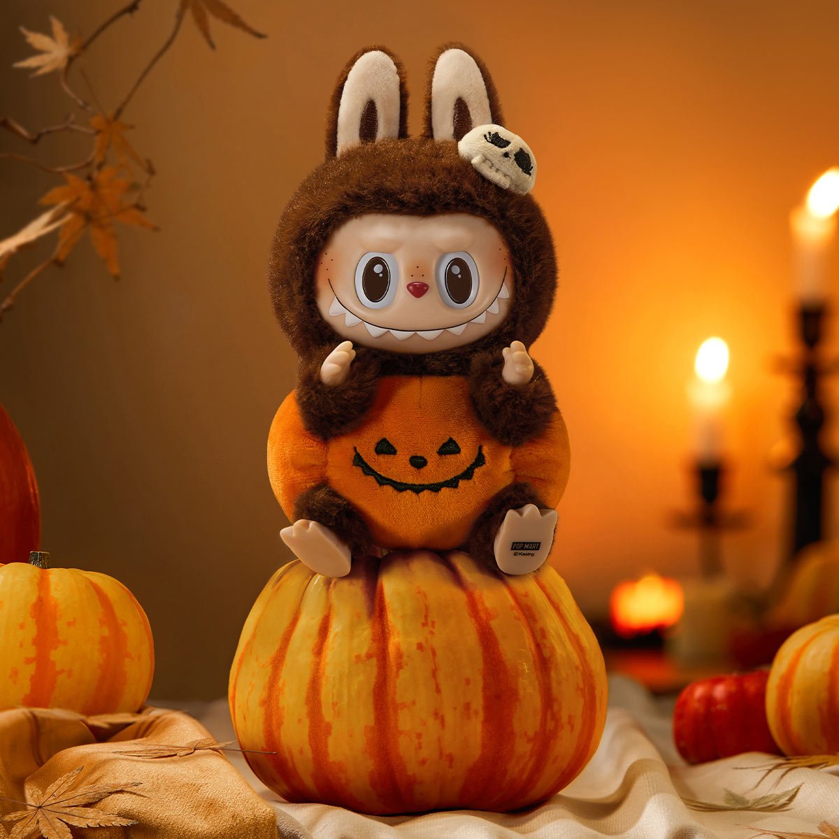 Happy Halloween Party Series-Sitting Pumpkin Vinyl Plush Pendant