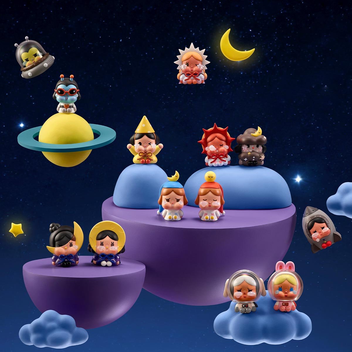CRYBABY CRYING TO THE MOON-SITTING SERIES FIGURES - POP MART Official