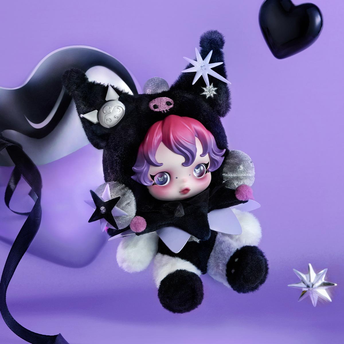 POP MART クロミ × SKULLPANDA ぬいぐるみ SKULLPANDA × KUROMI Plush - POP MART Official