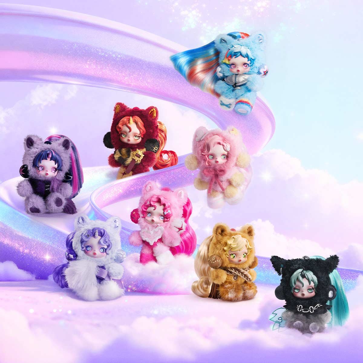 POPMART SKULLPANDA x My Little Ponyぬいぐるみ SKULLPANDA x My Little Pony Series Plush Doll Pendant - POP MART