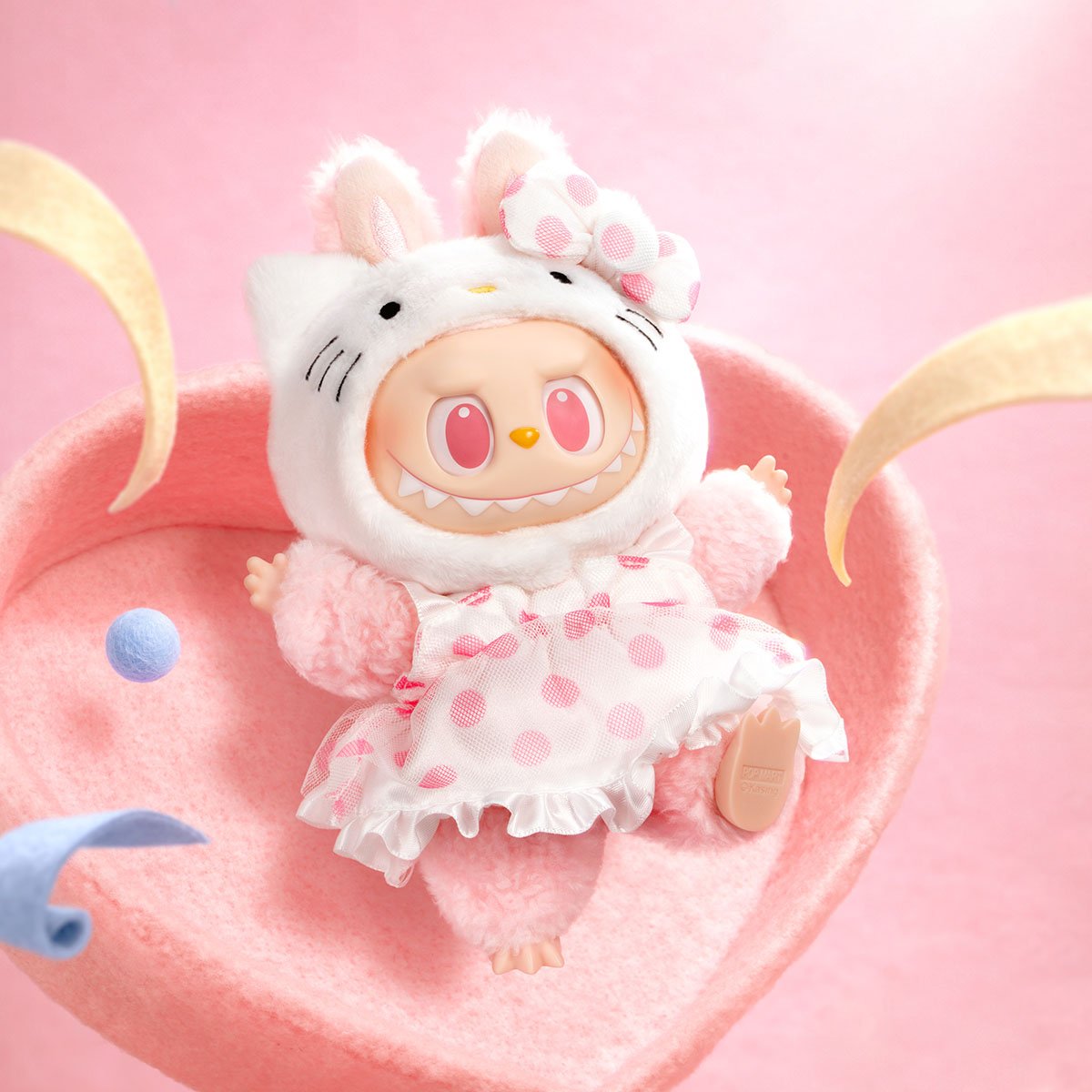 THE MONSTERS × Hello Kitty and Friends Series-Vinyl Plush Pendant