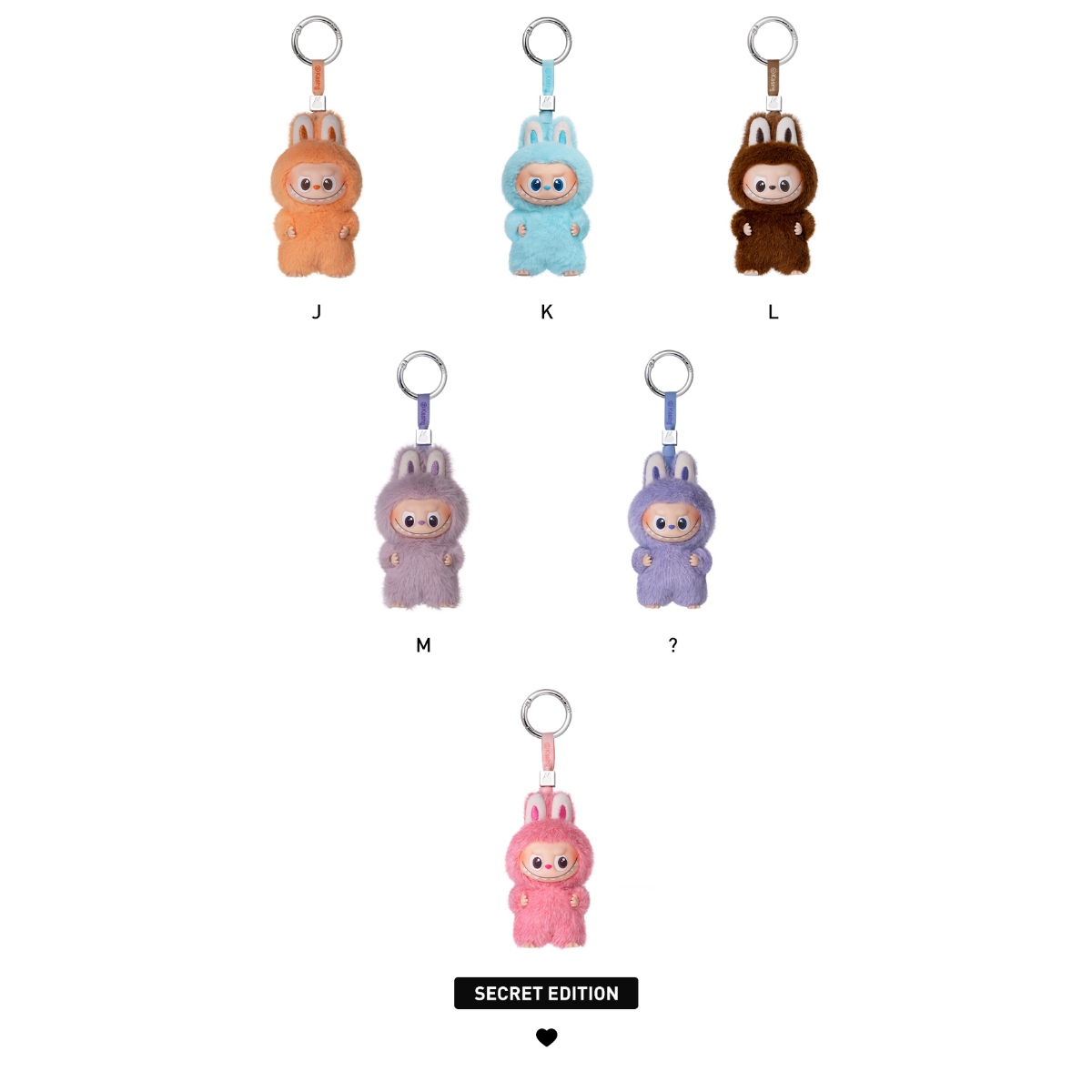 THE MONSTERS PIN FOR LOVE SERIES-Vinyl Plush Pendant Blind Box