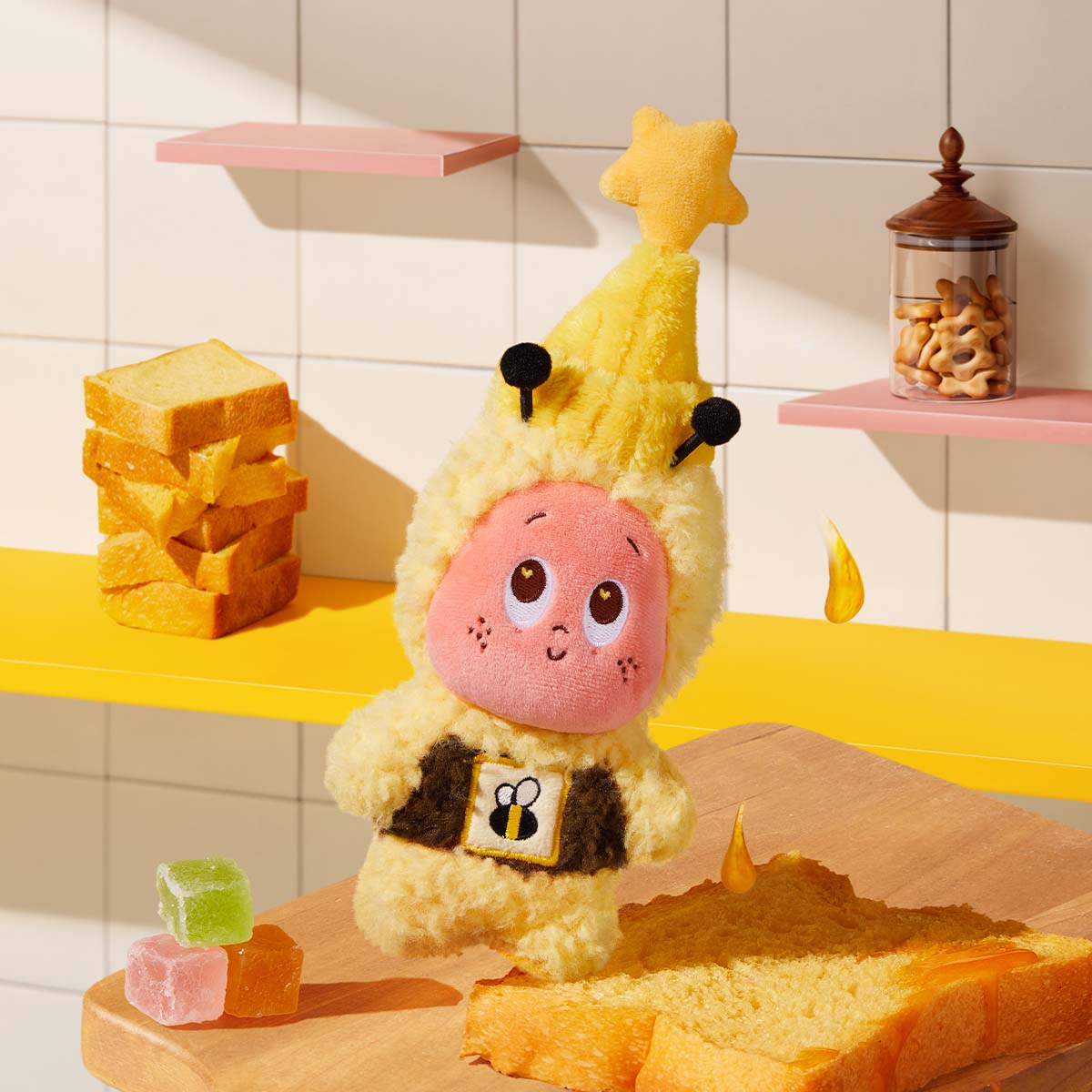 Twinkle Twinkle MOON GELATO Series-Honey Plush Pendant - POP MART