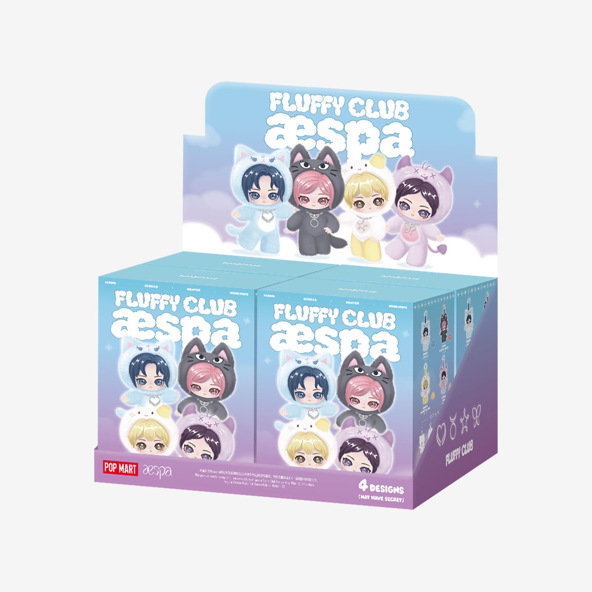 aespa POPMART FLUFFY CLUB ウィンター シークレット aespa Fluffy Club Series Vinyl Plush Doll Pendant - POP MART Official