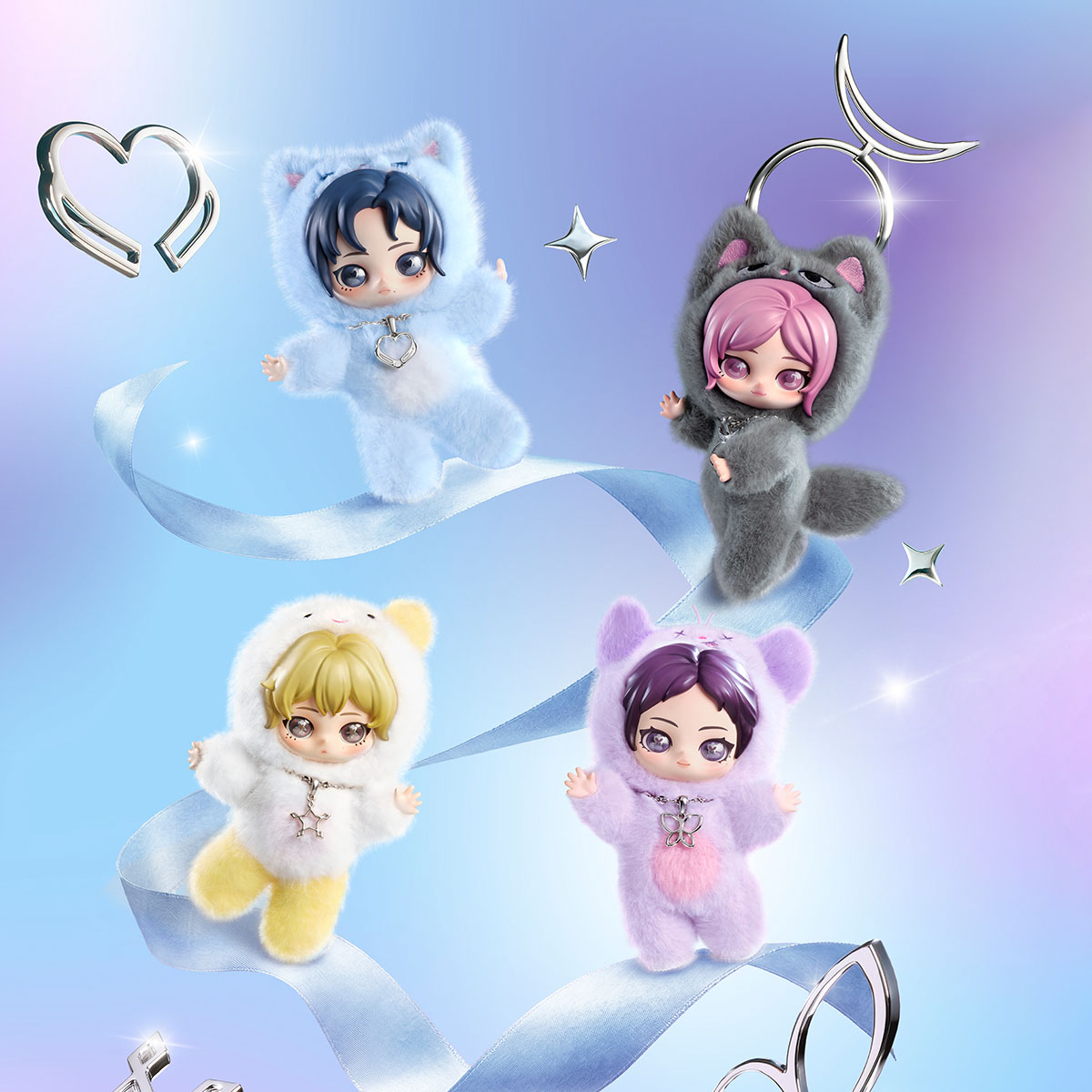 aespa Fluffy Club Series Vinyl Plush Doll Pendant - POP MART Official