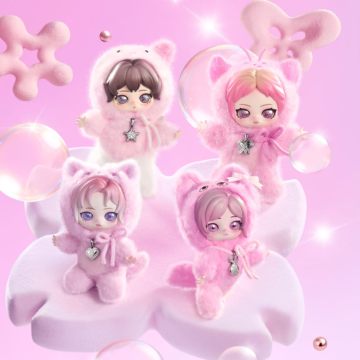 aespa Fluffy Club Series Vinyl Plush Doll Pendant - POP MART Official