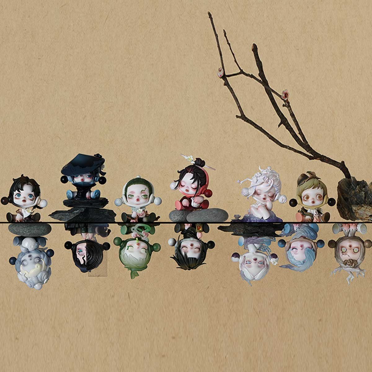 SKULLPANDA The Ink Plum Blossom Series Figures | POP MART Official