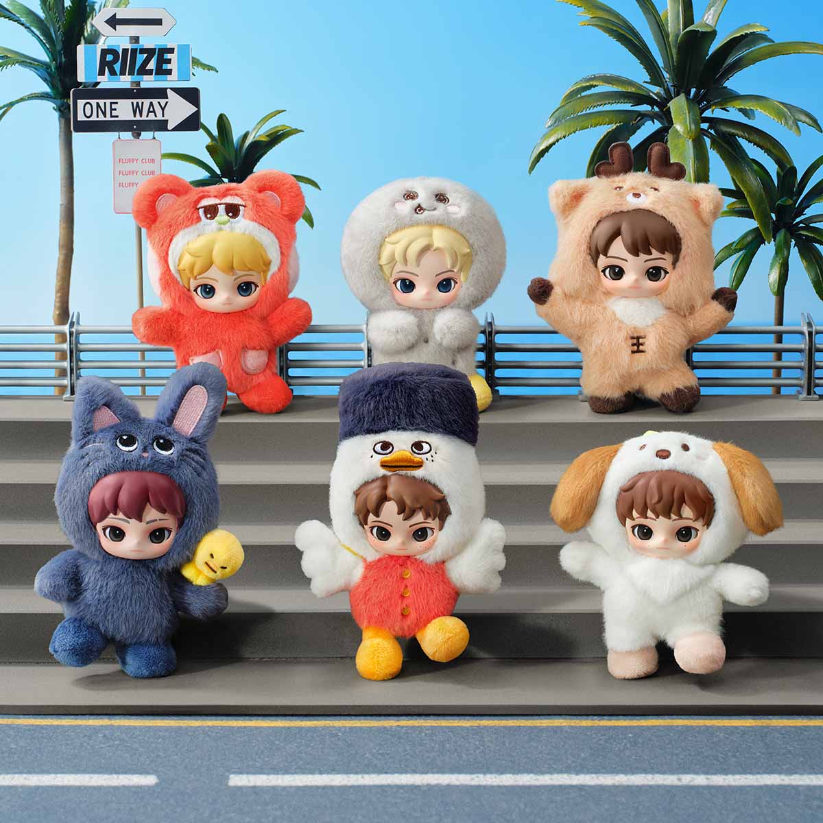 RIIZE Fluffy Club Series Vinyl Plush Doll Pendant Blind Box
