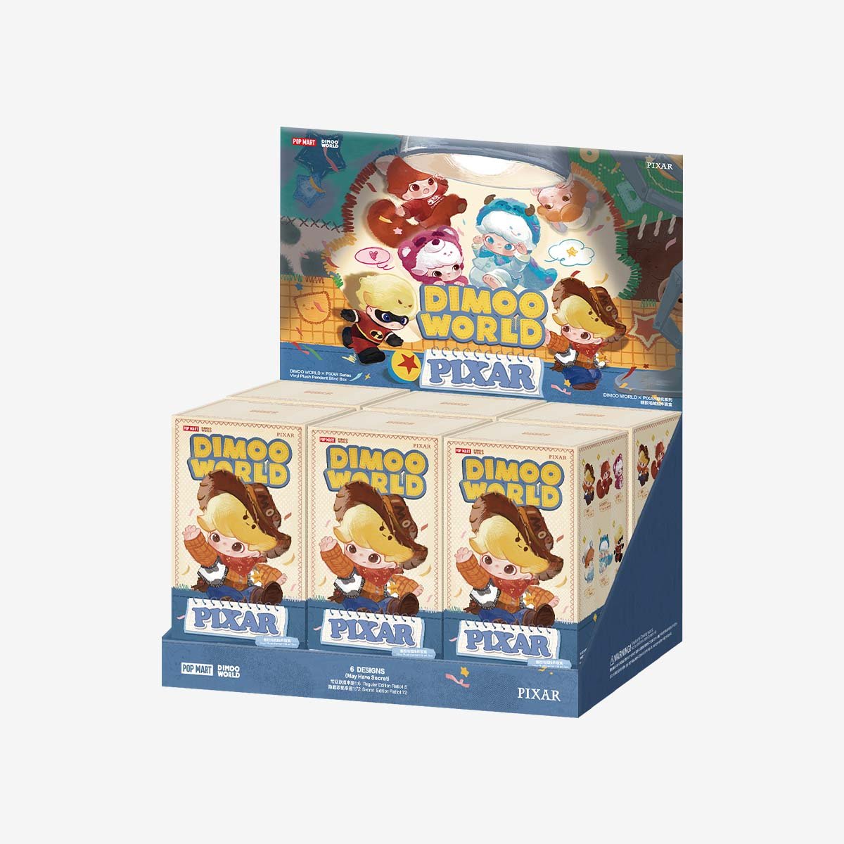 DIMOO WORLD × PIXAR Series - Vinyl Plush Pendant Blind Box - POP