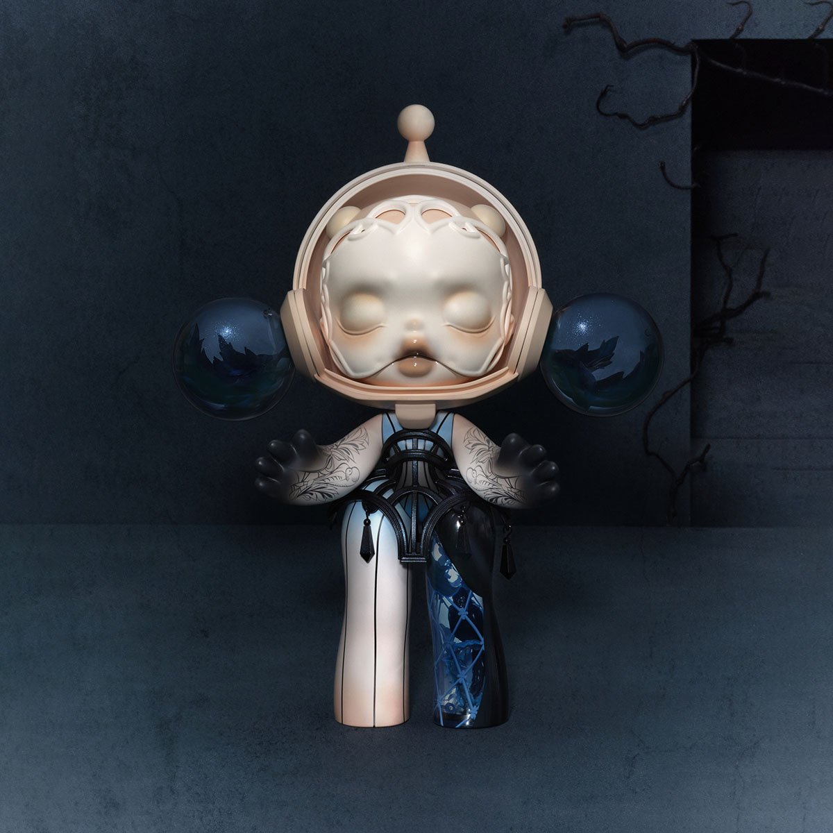 POP MART MEGA α SKULLPANDA 400% Guo Pei MEGA α SKULLPANDA 400% Guo Pei-Alternate Universe | POP MART Official