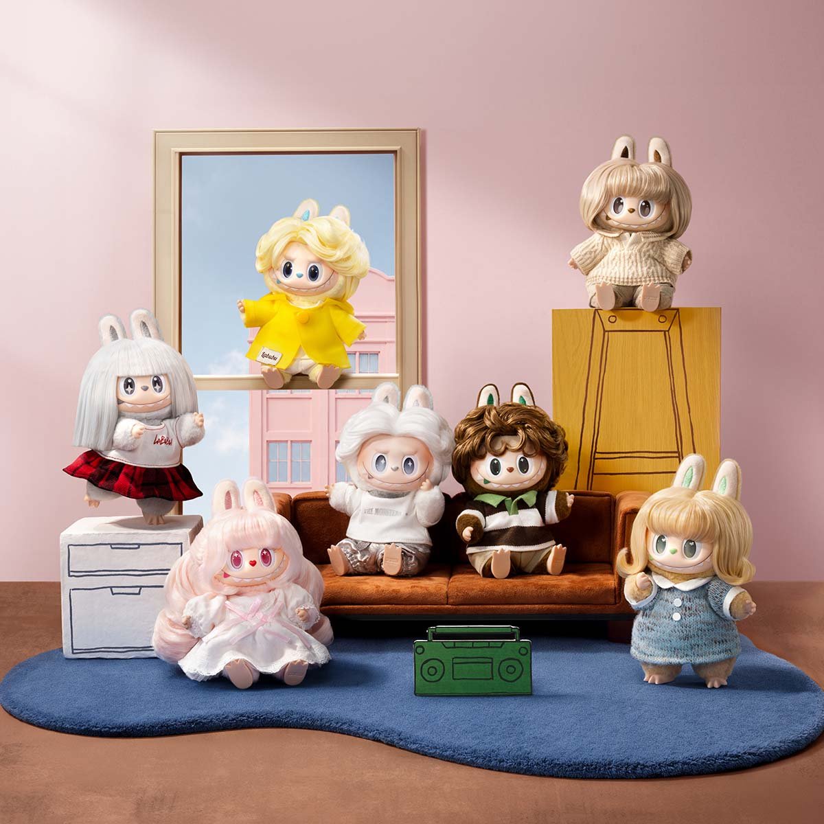 POP MART THE MONSTERS Hair Salon 15個入 THE MONSTERS Hair Salon Series - Vinyl Plush Pendant Blind Box