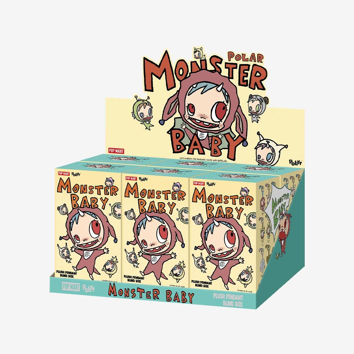 POPMART POLAR MONSTER BABY 5点 POLAR-Monster Baby Collection Series Plush Pendant Ver.1 - POP