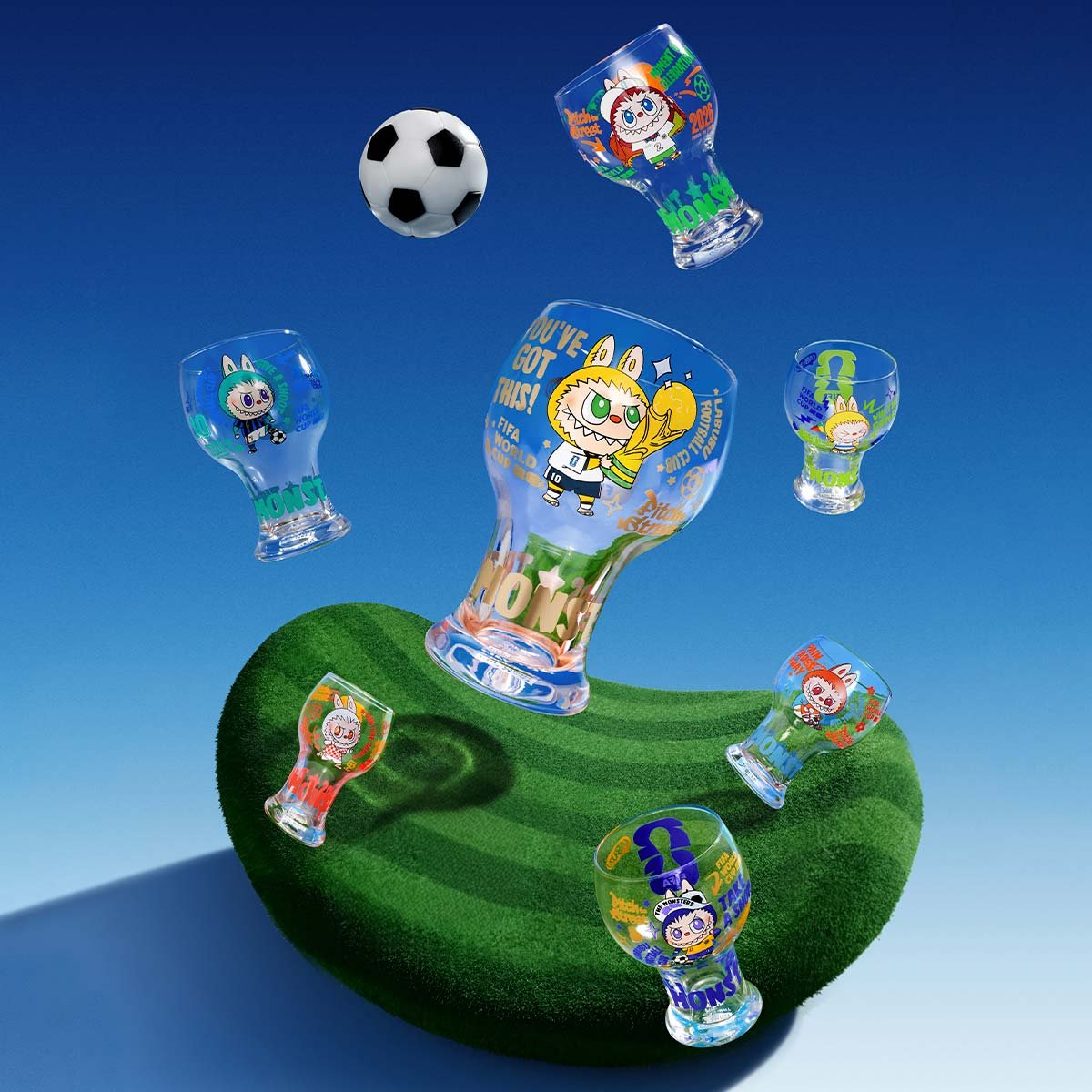 THE MONSTERS × FIFA SERIES-Glass Cup Blind Box | POP MART Official