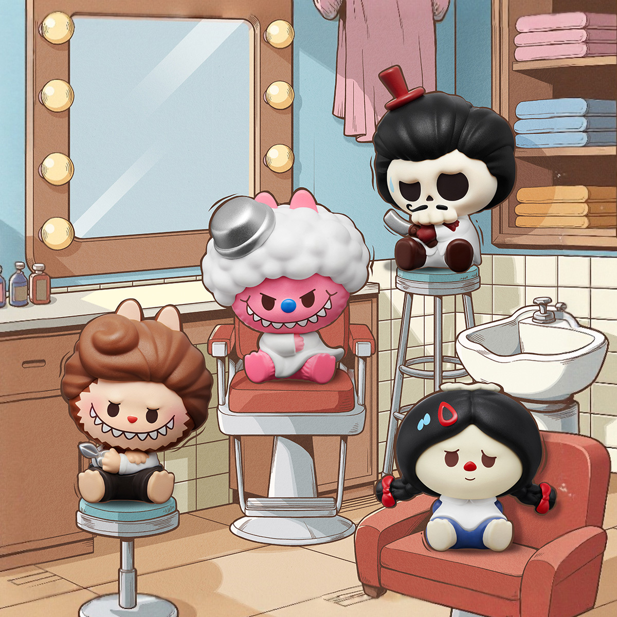 その他 POP MART THE MONSTERS Hair Salon popbean POP BEAN THE MONSTERS Hair Salon Series - POP MART Official