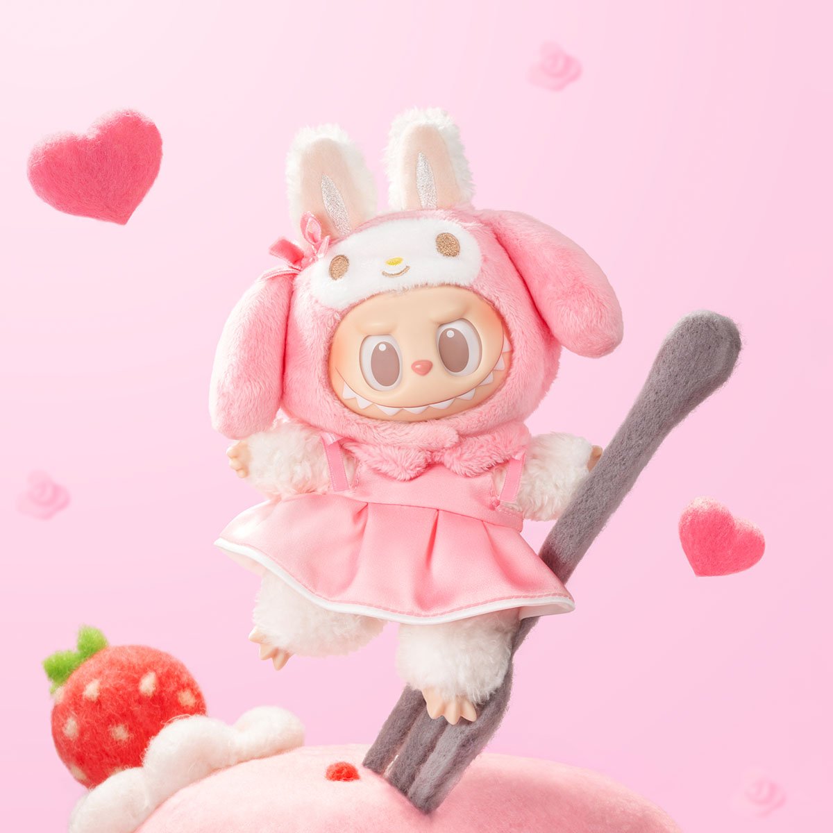 THE MONSTERS × Hello Kitty and Friends Series-Vinyl Plush Pendant