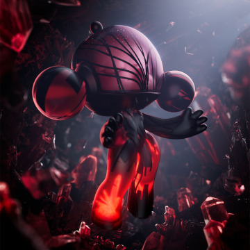 MEGA α SKULLPANDA 1000% Red Crystal | POP MART Official
