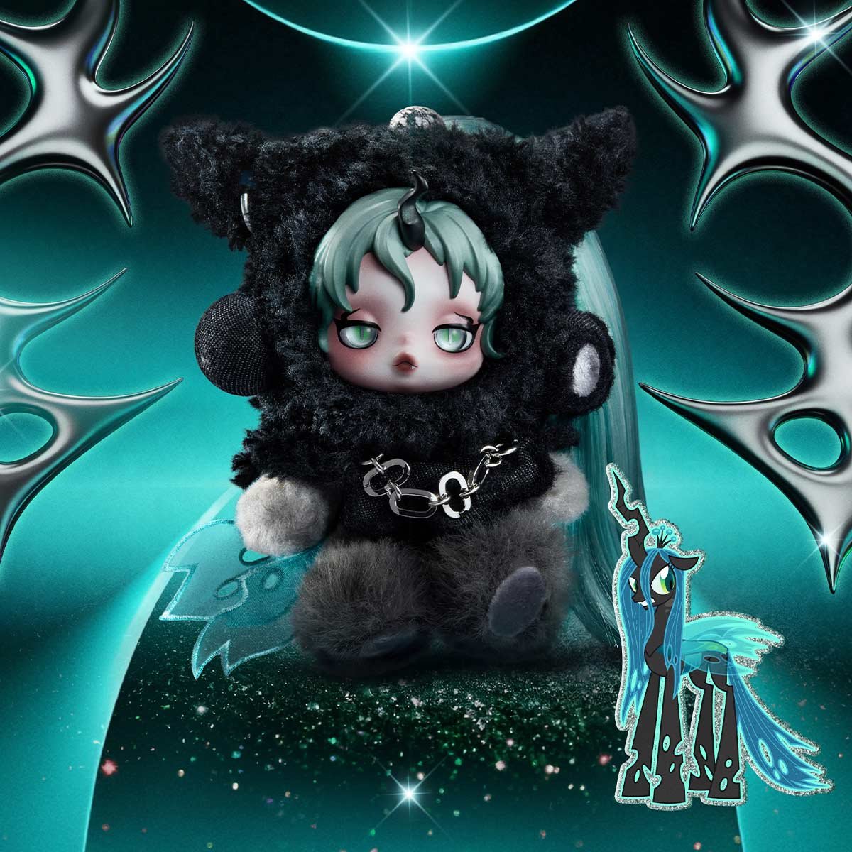 SKULLPANDA × My Little Pony Series Plush Doll Pendant - POP MART