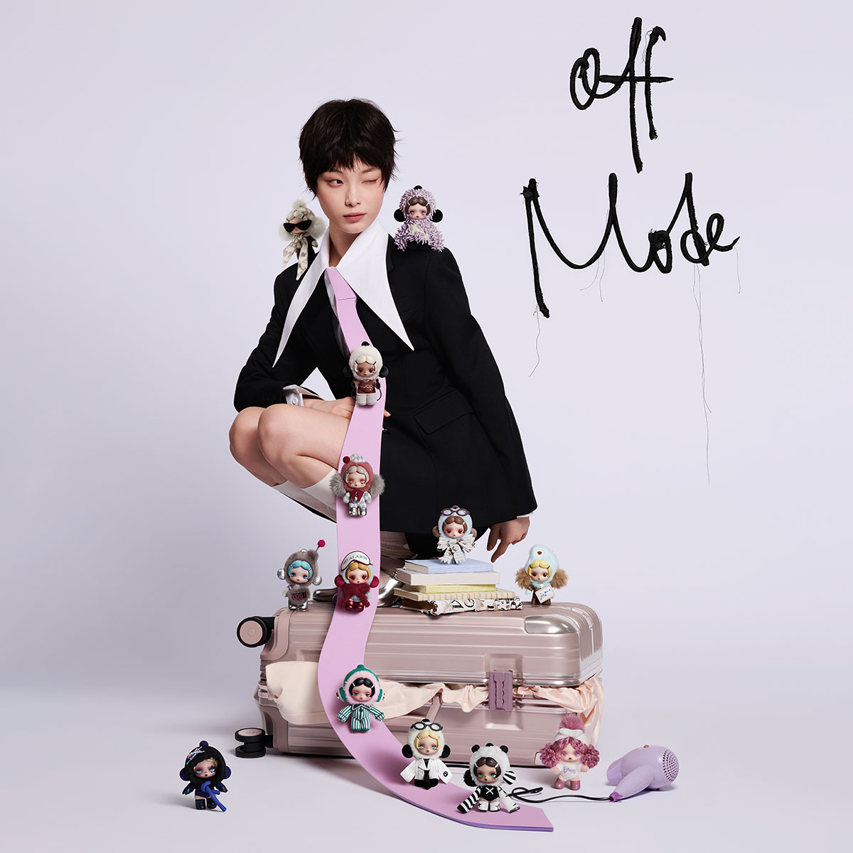 θ SKULLPANDA Off Mode Series Plush Doll Pendant | POP MART Official
