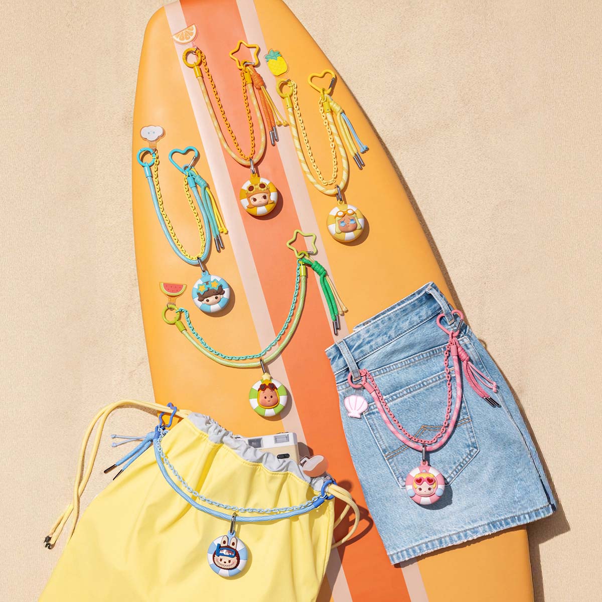 POP BEAN  Vacation シリーズ マルチランヤード POP BEAN Island Vacation Series Multi-functional Lanyard | POP