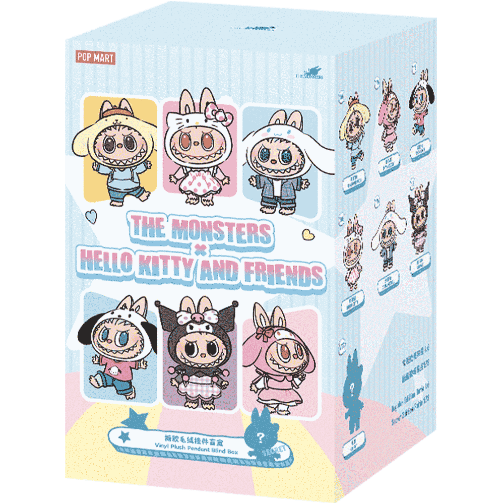 THE MONSTERS × Hello Kitty and Friends Series-Vinyl Plush Pendant Blind Box